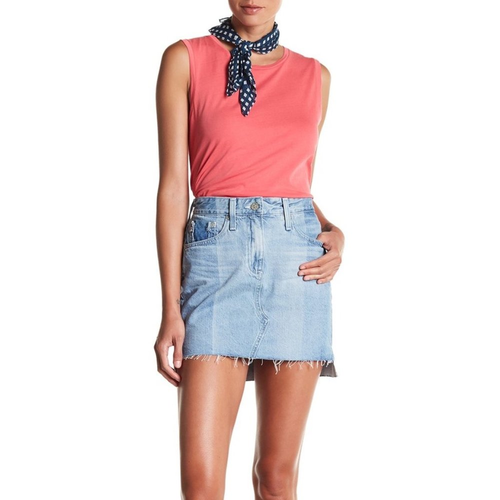 28 - AG Sandy Cutoff Denim Mini Skirt